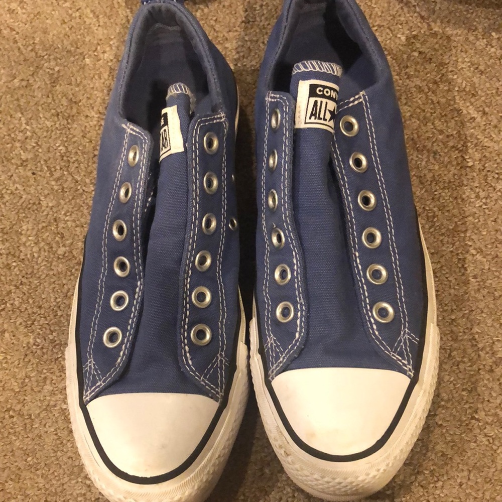 Blue slip on converse